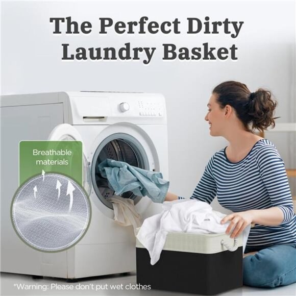 Fabric Storage Baskets for Shelves | Closet Storage Bins | Linen Cloth Baskets - Picture 4 of 8